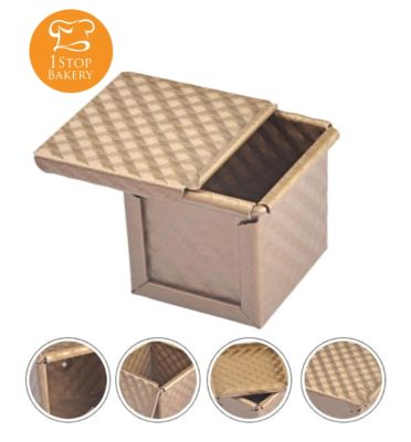 BAKEST LOAF PAN WITH LID NON STICK COATING 6*6*6 CM/พิมพ์อบขนมปังลูกเต๋า