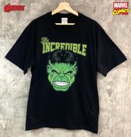 ลิขสิทธิ์แท้จาก Marvel เสื้อยืด Hulk The Incredible แขนสั้นผู้ชาย สีดำ Official licences mvx-034