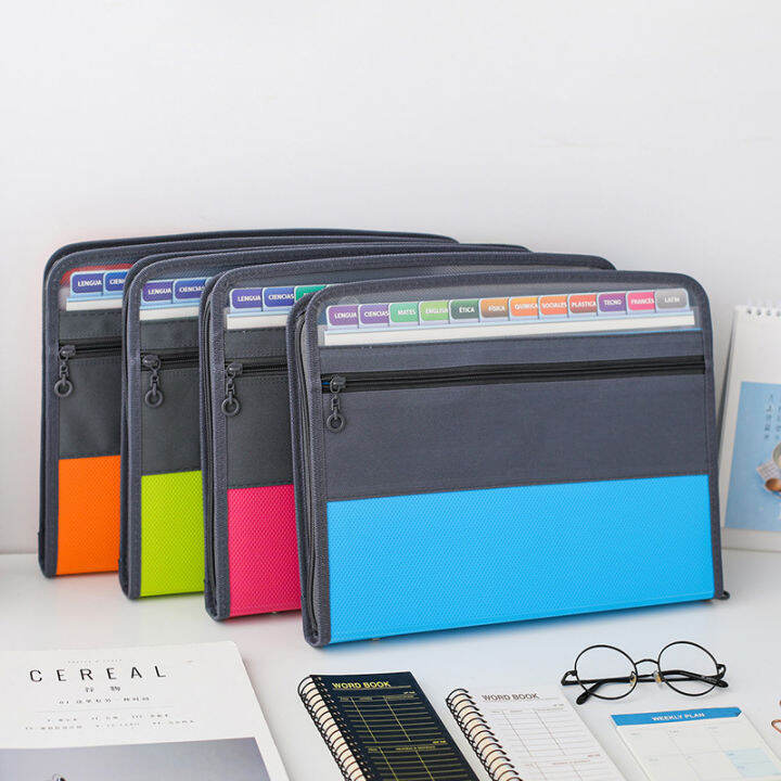 Smartconn File Organizer, Zipper Document Organizer with 13 Pockets, Letter Size Expandable File
