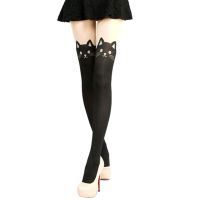 y Cat Stockings Women Tail Velvet Knee High Socks