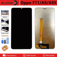 จอ LCD แบบดั้งเดิมสำหรับ หน้าจอOppo F11/A9 Oppo/A9x CPH1913 CPH1911 CPH1938 PCAM10ดิจิไทเซอร์จอแสดงผล LCD หน้าจอสมบูรณ์หน้าจอแบบสัมผัส6.53นิ้ว