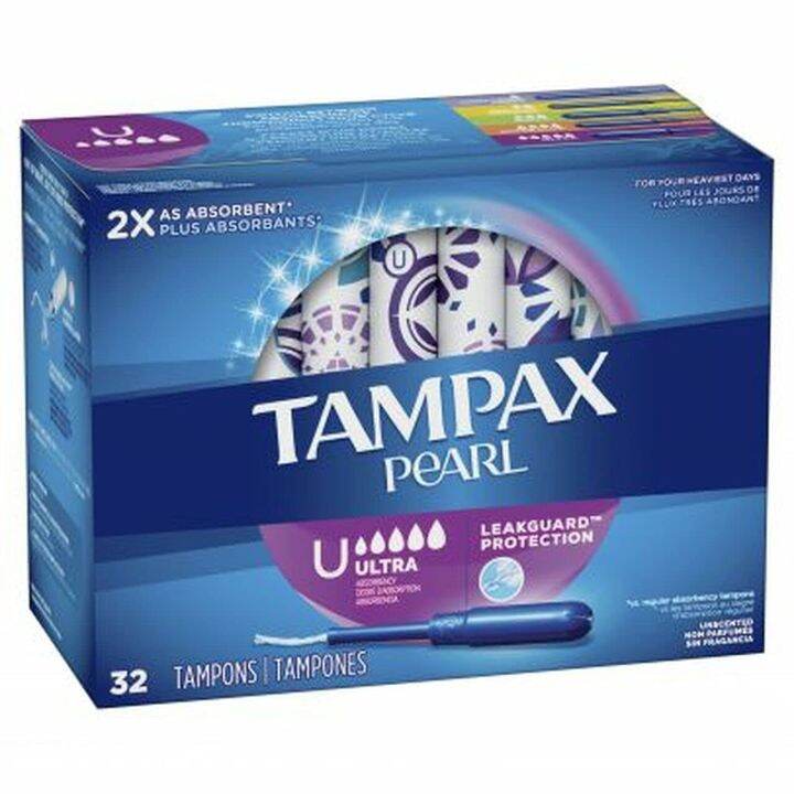 [pre Order] Tampax Pearl Tampons Ultra Absorbency With Leakguard Braid