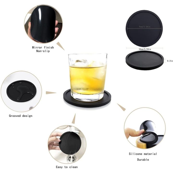 beverage-coasters-set-of-8-black-silicone-coasters-for-desktop-protection-non-slip-stain-resistant-non-absorbent