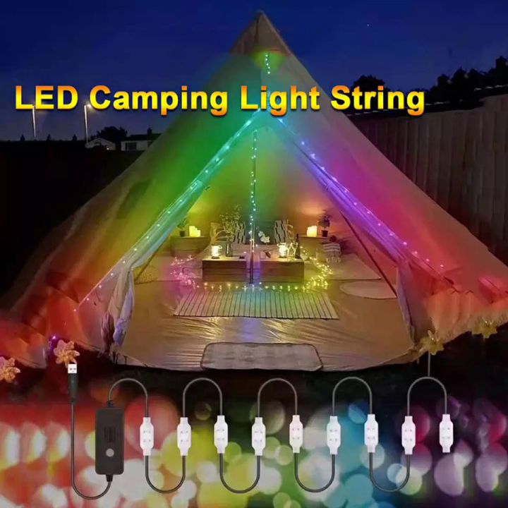 string-light-ไฟประดับrgb-ไฟเสียบusb-ควบคุมโดยเชื่อมapp-ไฟled-camping-ปรับได้ถึง7สี4โหมด-แบบเสียบusb-control-แอพและกดปุ่ม-ไฟปาร์ตี้-กันน้ำ