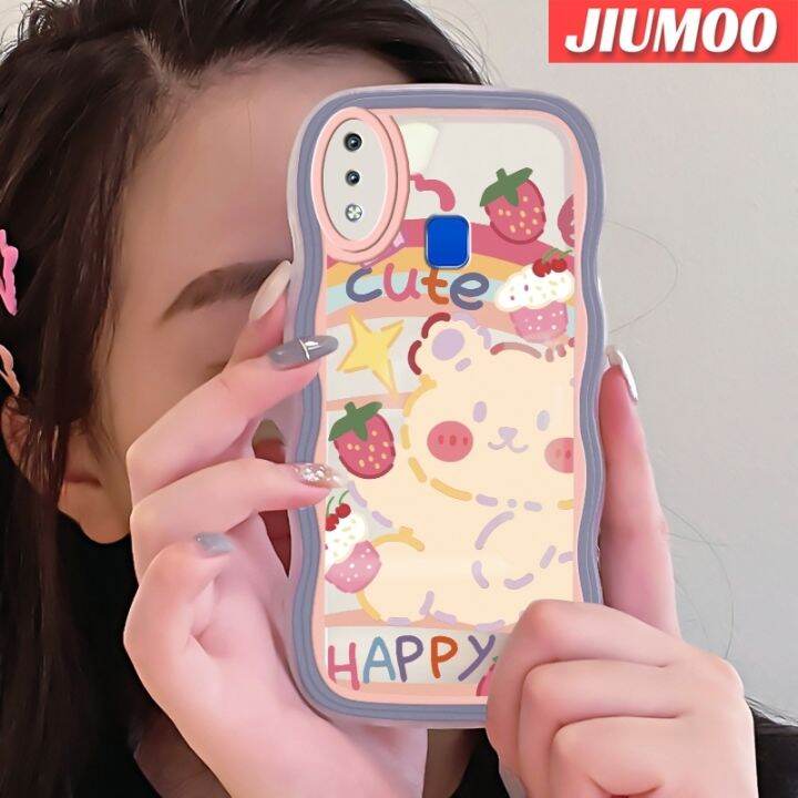 เคส-jiumoo-สำหรับ-vivo-เคส-y95-y91i-y91ลายการ์ตูนน่ารักหมีดีไซน์ใหม่กรอบซิลิโคนใสเคสโทรศัพท์กันกระแทกหลากสีเคสโปร่งใสนิ่มป้องกันเลนส์กล้อง