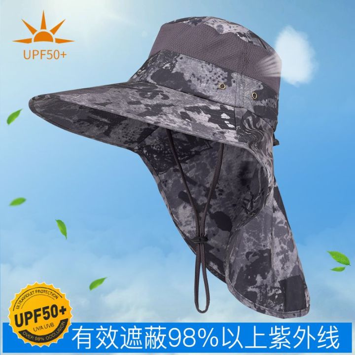 Summer Outdoor Hat Men's Big Brim Sunscreen Hat Sun Hat Men's Uv