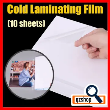 10 Sheets Self Adhesive Cold Laminated Film A4 Paper Transaprent Laminated  Sheets Sticker Paper Overlay Laminating Foil A4 Size