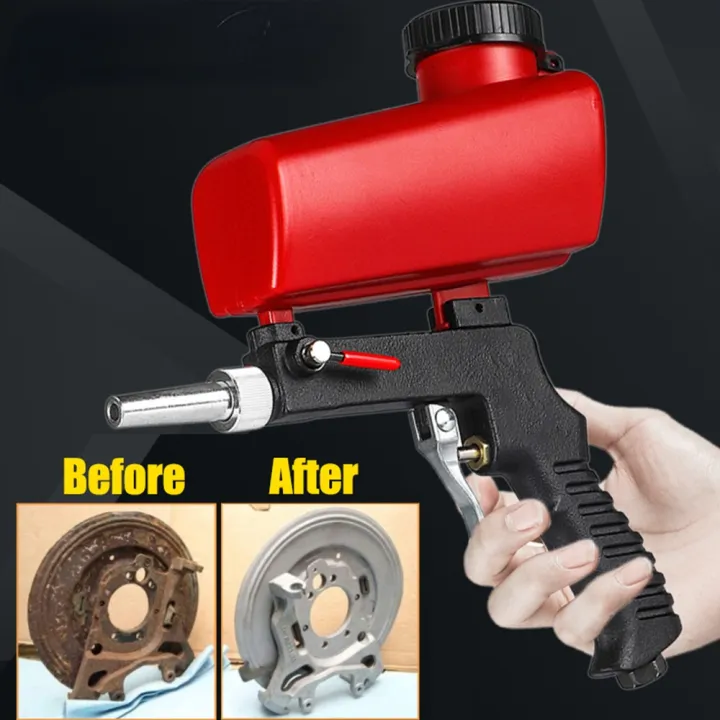 90psi Portable Gravity Pneumatic Sandblaster Gun Lightweight Aluminium