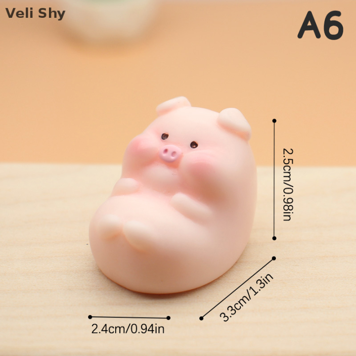 veli-shy-โมเดลสัตว์ตุ๊กตาหมูน่ารักขนาดเล็ก-อุปกรณ์ประดับตกแต่งภูตประจำสวนขนาดเล็กตกแต่งบ้านภูมิทัศน์ขนาดเล็กมอส