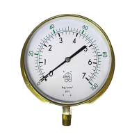 เกจ์วัดแรงดัน (Pressure gauge) หน้าปัด 8 นิ้ว มีแแปลน เกลียวออกล่าง สินค้าไต้หวันแท้