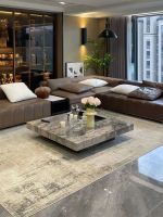 ☇❅✁ light luxury marble slate suspended large flat floor minimalist modern designer villa square