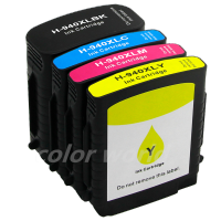 4 Pack 940XL BK C M Y Ink Cartridge Full Set 940 XL C4906A Black C4907A Cyan C4908A Magenta C4909A Yellow High Yield Capacity Print Inkjet for HP Officejet Pro 8000 8500 8500A Color Printer