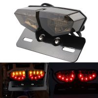 Universal12V Motorcycle Tail Light Led Turn Signal Rear Brake Light Motorcycle License Plate Light Stop Tail Light .