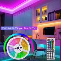 {ItalyNest shop}ItalyNest Shop ไฟแถบไฟ LED,ริบบิ้นยืดหยุ่นได้3M 5050 RGB 44key พลังงานนำหลอดไฟเทปรีโมทคอนโทรล Lampu LED Bilik Tidur