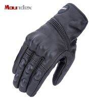 Retro Leather Motorcycle Gloves Breathable Touch Screen Motocross Off-road Glove Motorbiker Riding Racing For Men Women Bicycle