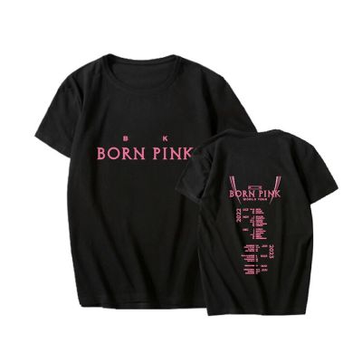 K Pop Kpop K-pop BPINK World Tour K-pop T Shirt WORLD TOUR BORN PINK Harajuku T Shirt Women Ullzang Korean Style Graphic T-shirt