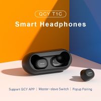 QCY T1C Bluetooth Earphone BT5.0 Wireless 3D Stereo TWS Headphone with Dual Microphone Headset HD Call Earbuds Customizing APP Over The Ear Headphones