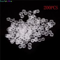 10bags/200PCS Transparent Loom Rubber Bands Kits S Clips For DIY Loom Bands Bracelet Charms Accessaries