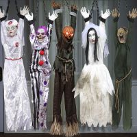 【YP】 Decoration New Electric Hanger Clown Witch Horror Props