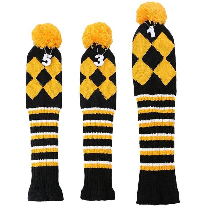 Golf Headcover Set Golf Club Head Covers for Driver Fairway Wood Hybrid