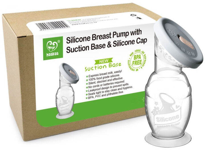 Haakaa: Combo Silicone Breast Pump 150ml and Silicone Cap (NEW Version!) -  20% OFF!!