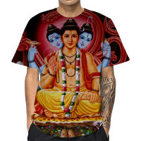 2023 NewHX ลอร์ดพระอิศวร3D พิมพ์เสื้อยืดอินเดียพระเจ้า3D พิมพ์บุรุษเสื้อผ้า U Nisex DIY ที่กำหนดเองพุทธศาสนาศาสนาประเดิม