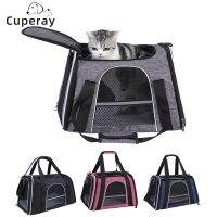 Pet Carrier Soft Sided Pet Travel Carrying Handbag Under Seat Compatibility for Cats and Small Dogs Breathable 4-Windows Design