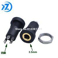 5PCS 3.5mm Audio Socket 4 Pole Black Panel Mount Gold Plated With Nuts Headphone Socket PJ-392A 3.5 mm headphone female