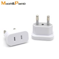 ✾ 1PC US To EU Plug USA To Europe Travel Wall AC Power Plug Safety Door Design Charger Outlet Adapter Converter 2 Round Pin Socket