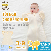 BABY TATTOO Túi Ngủ, Ủ Kén Vải Cotton Hữu Cơ Dạng Quấn Cho Bé Sơ Sinh Từ 3