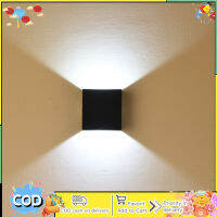 ไฟ AC85-265V 6W ทรงลูกบาศก์ปรับได้,ไฟแบ็คดรอปเป่าลม LED ทรงลูกบาศก์อลูมิเนียมกันน้ำไฟผนังสำหรับระเบียงกลางแจ้ง