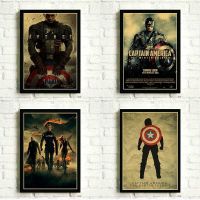 โปสเตอร์ แบบติดผนัง รูป Marvel The Avengers สไตล์วินเทจ สําหรับตกแต่งบ้าน