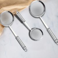 Kitchen Multi-functional Filter Spoon Wide Side Oil Filter Scoop Strainer Fried Food Net Strainer Oil Skim Grease Foam Gadgets