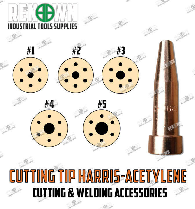 CUTWELD HARRISACETYLENE Cutting Tip (1, 2, 3, 4, 5) For Cutting & Welding Outfit Lazada PH
