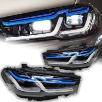 เครื่องฉายไฟหน้ารถมอเตอร์ไซค์แบบ LED G30ไฟสำหรับ BMW รถ AKD 2017-2021 5ชุด530I 525I ไฟฉายคาดศีรษะสัญญาณดีอาร์แอลด้านหน้าอุปกรณ์เสริมรถยนต์