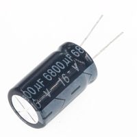 100Pcs/1 Pack 6800UF 16V 6800MFD 16โวลต์ ± 20% -40 + 105C อลูมิเนียมตัวเก็บประจุแบบอิเล็กโทรไลติก16 × 25Mm