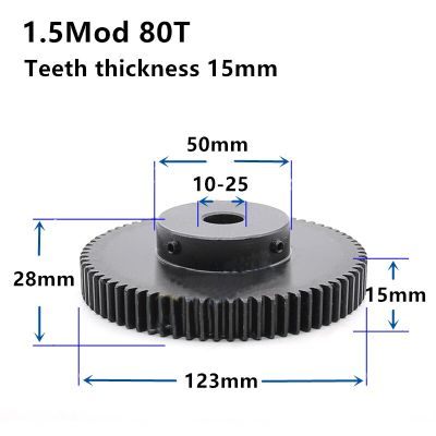 1.5เมตร80ตันความถี่สูงเกียร์เฟืองฟันเฟืองกว้าง15มม. 1.5mod แร็คเกียร์80กระบอกสูบมีร่อง10-25มม. Cnc