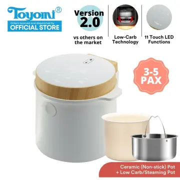 Toyomi 0.8L Electric Rice Cooker & Warmer with Stainless Steel Inner Pot RC  801SS