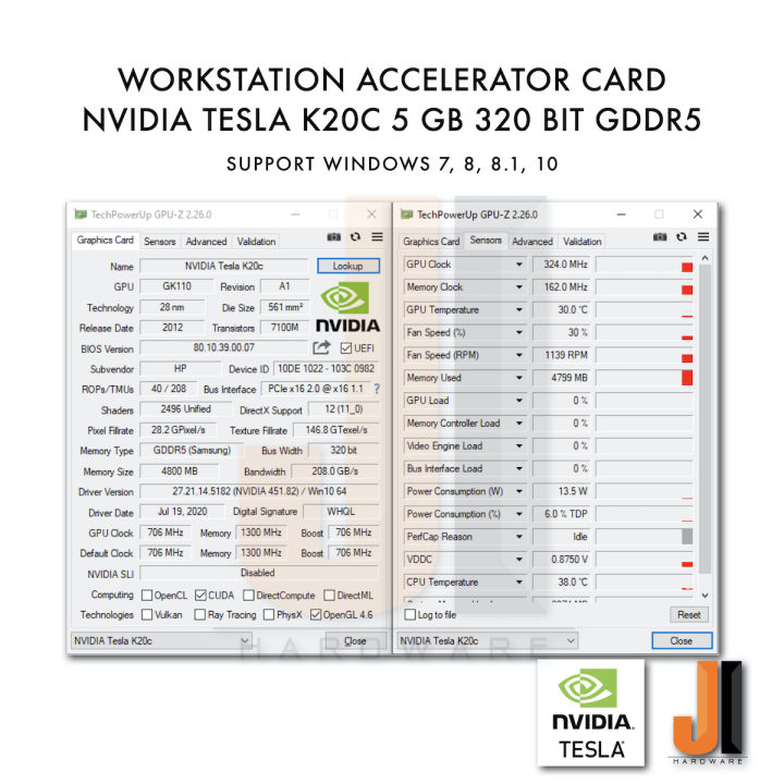 nvidia-tesla-k20c-5gb-320-bit-gddr5-มือสอง