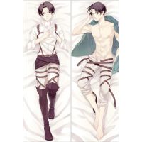 ปลอกหมอน ลายอนิเมะผ่าพิภพไททัน Shingeki no Kyojin Eren &amp; Levi ขนาด 60x180 ซม.