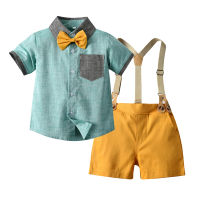 Kids Formal Clothes for 1-6 Years Boys Birthday Party Dress Summer 4 Pieces Children Suit Set Infant Boy Clothing Gift Costume