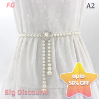 ?【Lowest price】FG ชุดเดรสผูกโบว์แสนหวานชุดเดรสสายรัดเอวประดับมุกสำหรับผู้หญิงชุดเดรสสำหรับเจ้าสาวชุดเดรสแต่งงาน