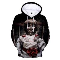 Annabelle-Sudadera con capucha para hombre y mujer, chándal con estampado 3D de película de terror, ropa de calle, novedad de 2021