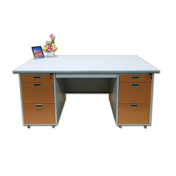 lucky-world-โต๊ะทำงาน-1-6-เมตร-รุ่น-dx-52-33-สีน้ำตาล