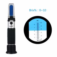 Hand Held Optical CE Certification 1-10% Sugar and Brix Refractometer ABS Material Plastic Brix Refractometer