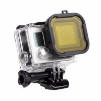 ตัวกรองเลนส์ซองกันน้ำสำหรับถ่ายภาพ Gopro Hero 4 3/4สีดำเงินกล้องแอคชั่นแคมเมราฟิลเตอร์สีแดงกล้องสำหรับ Go Pro อุปกรณ์เสริมสำหรับดำน้ำ