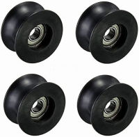 4Pcs U ประเภท Groove Pulley ไนลอนท่องเที่ยว Pulley Rolling แบริ่ง U Groove Roller ล้อ8X40X20มม. สำหรับขับรถอุปกรณ์ประตู Windows