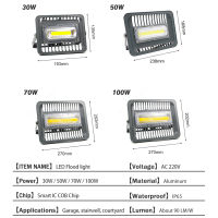 KARWEN Reflector LED Flood Light 30W 50W 70W 100W AC 220v Waterproof IP65 LED Floodlight For Spotlight LED Outdoor Lighting