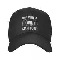 2023 Stop Whining Start Doing Gym Sport Baseball Cap Adjustable Bodybuilding Workout Quote Dad Hat Snapback Caps