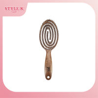 Yao Scalp Care Moving Brush Wooden Texture หวีนวดกระตุ้นหนังศีรษะ สำหรับผู้ชายและคนผมบาง สีไม้ธรรมชาติ